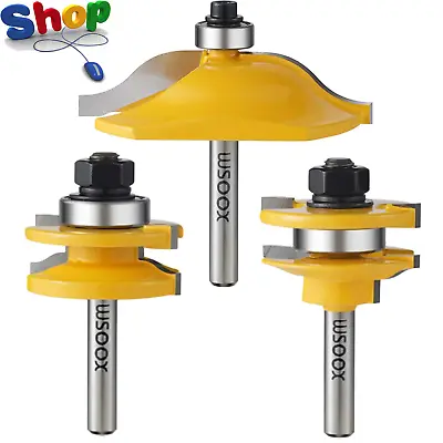 3  PCS  Router  Bit  Set   Raised  Panel  Cabinet  Door  Making  Router  Bit  S • £43.59