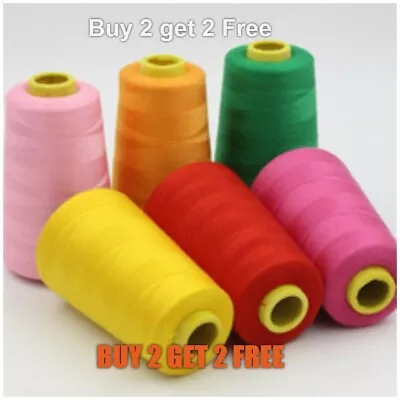 £5.80 • Buy  Overlocking Sewing Machine Industrial Polyester Thread 5000 Yards Cones 