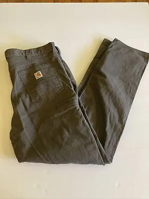 CARHARTT PANTS MENS 40X34 CANVAS RELAXED FIT Gray Brown Work • $9