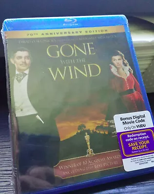 Gone With The Wind (Blu-ray Disc 2009) With Bonus Vudu Digital Movie Code • $37