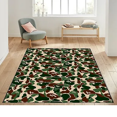 Minimalist Rug Bape Decor Rug Modern Rug Custom Rug Fashion Street Rug Cool • $49