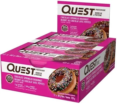 Quest Nutrition Bars 12x60g High Protein High Fiber Bars Low Sugar Bars Dated • £22.99