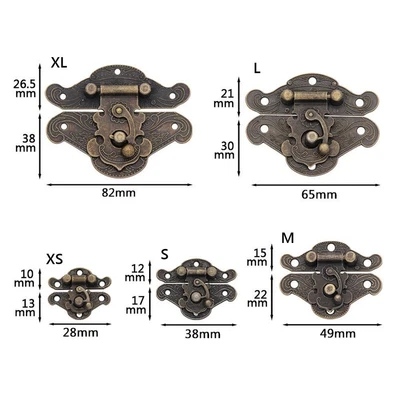 $11.68 • Buy Latch Hasp Durable For Wooden Jewelry Boxes Suitcase Toolbox Vintage 1Pcs