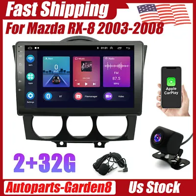 For Mazda RX-8 2003-2008 Apple CarPlay Car Radio Stereo GPS Navi BT Android 13.0 • $133