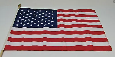 12 Pack USA Stick Flag 17  X 12  Handheld American Grave Marker Flags - 24  Pole • $19.95