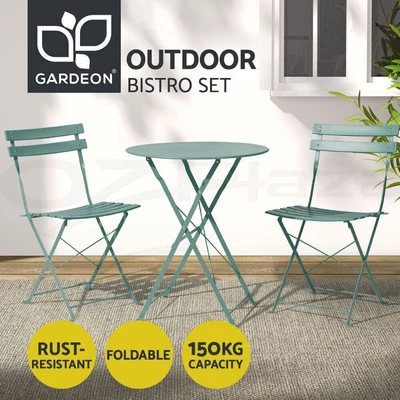 $107.37 • Buy Gardeon Outdoor Setting Table And Chairs Bistro Set Folding Patio Furniture