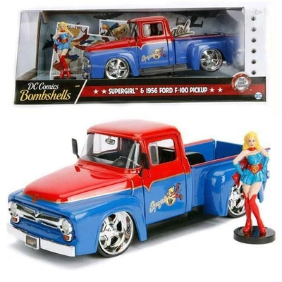 $49.99 • Buy 1:24 Super Girl W/ 1956 Ford F-100 Pickup -- Hollywood Bombshells JADA