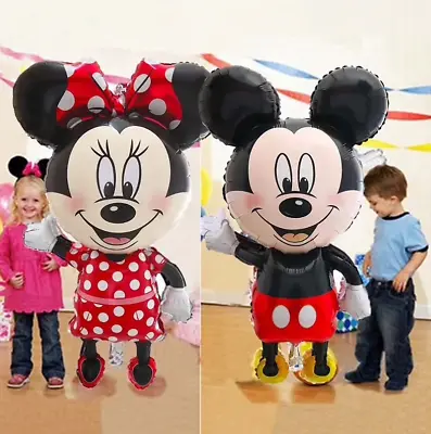 Mickey Minnie Mouse Birthday Balloons 3 4 5 Years Old Inflatable Decoration Kids • £11.99