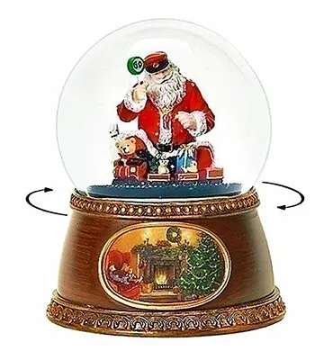 $59.95 • Buy Snow Globes - Toy Shop Santa Musical Snow Globe With Rotating Train