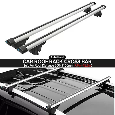 47  Universal Car Roof Top Rack Cross Bar Luggage Carrier Aluminum W/ Lock Rail • $44.59