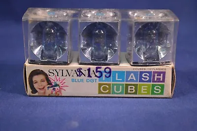 3 Sylvania Blue Dot Flash Cubes BulbsNew In Box Old Stock • $6.75