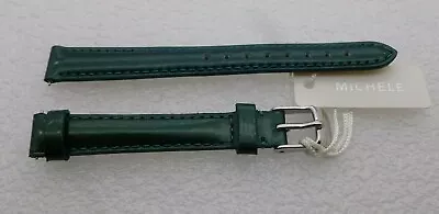 Genuine Michele 12 Mm Jade Green Patent Leather  Watch Band Strap New • $27.77