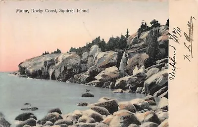 Rocky Coast Squirrel Island Maine Early Postcard Used In 1911 • $12