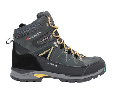 Karrimor Hot Rock Mens Walking Boots Grey/Yellow UK 8 US 9 (df) *REFSSS814 • £28.99