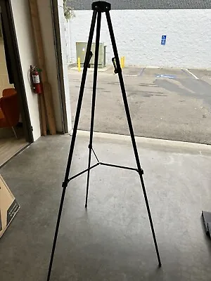 4 Pack Lightweight AlumTelescoping Display Easel Black Adjustable Height 37”-70” • $79.99