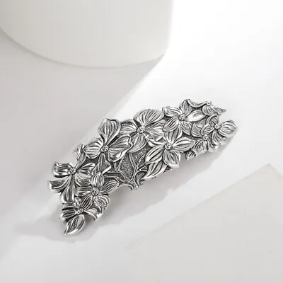 Amaxer French Flower Blossom Vintage Metal Barrette Hair Clip Styling Accessory • $6.28