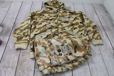 Y2K Enyce Type E-96 Brown Desert Camo Full-Zip Hoodie Cargo Pants Sweat Suit XL • $74.99