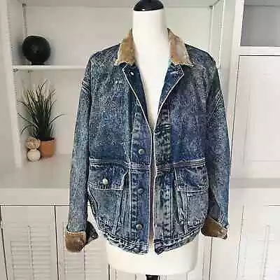 Vintage Levi's Corduroy Collar Cuff Denim Jean Jacket Unisex Size S • $135