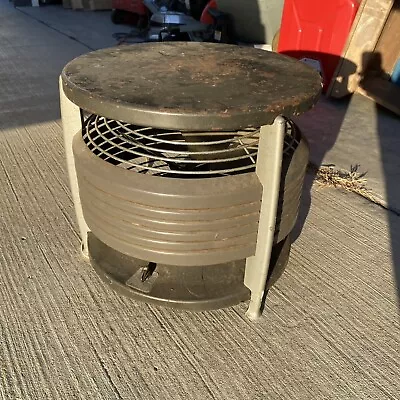 FASCO Ottoman Stool Fan Vintage Round Metal Floor Grey Modern 4A1DD-81P • $60