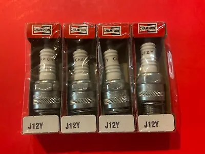 Vintage Champion Spark Plugs J12y Pack Of 4 Sealed Nos • $13.99