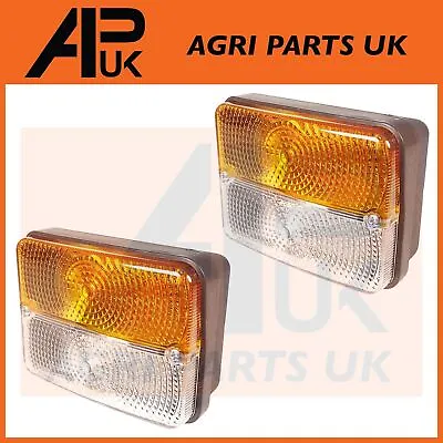 Pair Front Side Light Lamp Indicator For Massey Ferguson 240 265 290 590 Tractor • £24.02