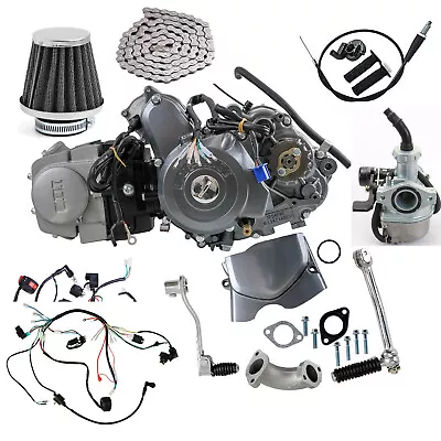 125cc Kick Start Semi Auto Engine Motor + Wiring Kit+ Carby PIT PRO Dirt Bike • $540