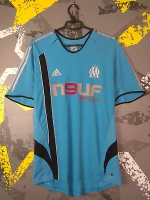 Olympique Marseille Away Football Shirt 2005-2006 Jersey Adidas Mens Size L Ig93 • $25.49