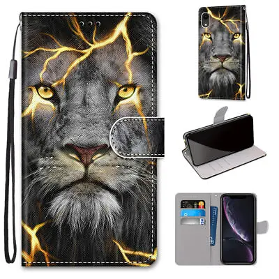 For Various Phone Cool Flip Leather Wallet Card Bag Holder Stand Case Cover Back • $6.40