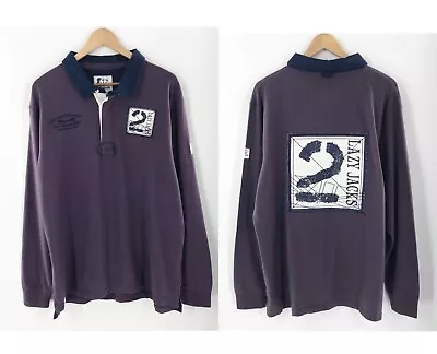 Mens Lazy Jacks Rugby Shirt Size Large Grape Purple Collared Top  BNWT RRP £53 • £19.99