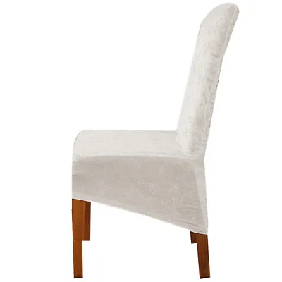 Velvet High Back Long Back Chair Soft Covers For Home Kitchen Banquet Hotel • £4.98