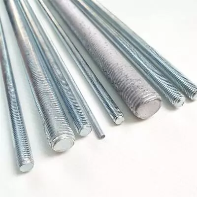 £7.05 • Buy 1m Threaded Metric Bar Studding Rod Bzp Zinc Plated M5 M6 M8 M10 M12 M14 M16 M20