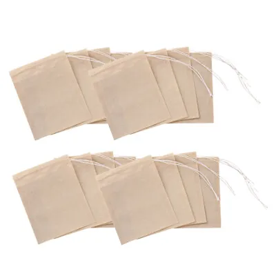 £5.84 • Buy  200 Pcs Tea Filter Bags Drawstring Strainer Filters Coffee Disposable