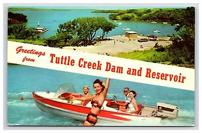 Postcard: KS Greetings From Tuttle Creek Dam Manhattan Kansas - Unposted • $6.96