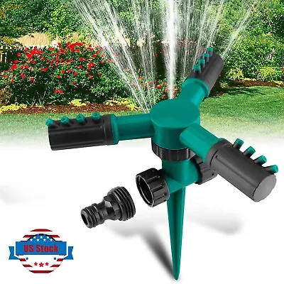 360° Rotation Auto Irrigation System Garden Lawn Sprinkler Patio Save Water USA • $9.59