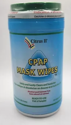 Citrus II CPAP Mask Wipes - 62 Wipes. Factory Sealed New  • $4.17