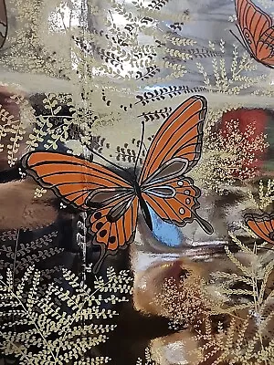 1970s Vintage Mirrored Butterfly Wallpaper - Lot Of 5 Unmeasured Rolls Deadstock • $425