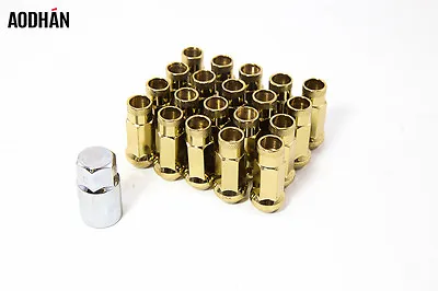 20pc 12X1.25 Aodhan XT51 Lug Nuts Gold Fit Xxr Esr Esm Str Rota Varrstoen • $44.99