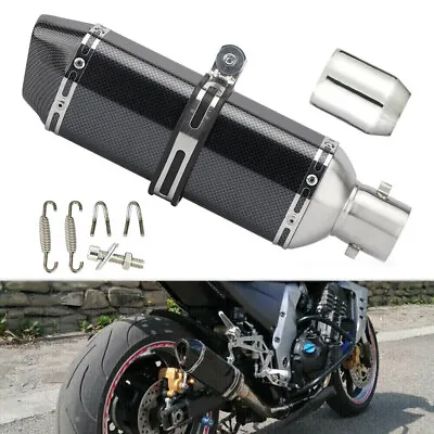 38-51mm Universal Motorcycle Slip-on Exhaust Muffler Tail Pipe With DB Killer • $40.08