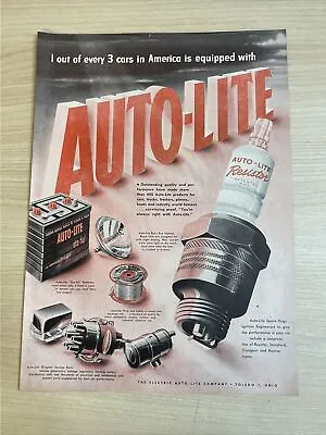 Auto Lite Electric Company Resistor Vintage 1953 Print Ad Life Magazine • $5.59