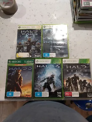 Halo Reach Halo Wars Halo 3 Halo 4 Halo Odst-Xbox 360 • $20