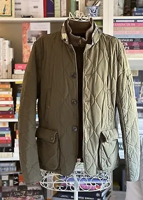 Burberry Brit Quilted Jacket ( Size M ) Olive Green Color • $300