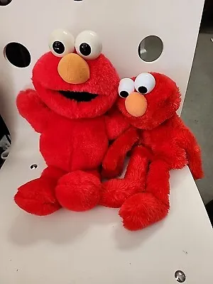 Vintage Tickle Me Elmo 1996 16  & Elmo Puppet • $24.95