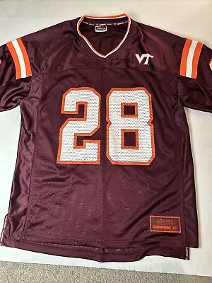 Men's Colosseum Virginia Tech Football Jersey #28 Maroon Mesh Sz XL • $24.97