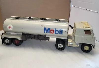 ERTL MOBILE OIL  Steel Cab Over 22  Semi Gas Tanker Trailer USA Truck • $82