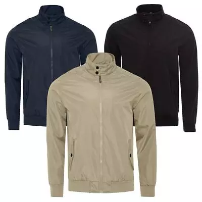 Soul Star Mens Harrington Jackets Casual Lightweight Windbreaker Bomber Jackets • £19.99