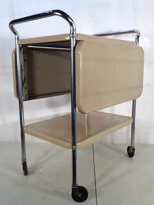 $149.95 • Buy VTG Mid Century Modern Cosco Rolling 2 Tier Drop Leaf Kitchen Utility Bar Cart