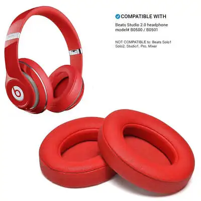 Red | New Soft Replacement Ear Pads For Beats By Dr. Dre Studio 2.0 3.0 Wired... • $14.28