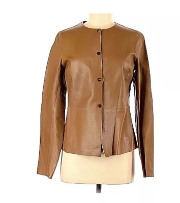 Women’s Vince Brown Leather Jacket| Size XS • $140