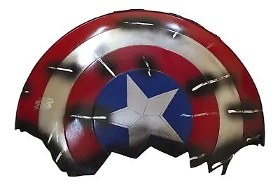 Marvels Legend Captain America Broken Shield Avengers Metal Prop Replica Shield • £67.20