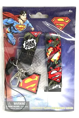 DC Comics Superman Lanyard With Logo & ID Card Holder Monogram ** NEW And SEALED • $7.35